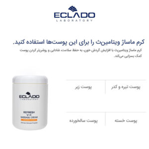 کرم ماساژ صورت ویتامین سی اکلادو