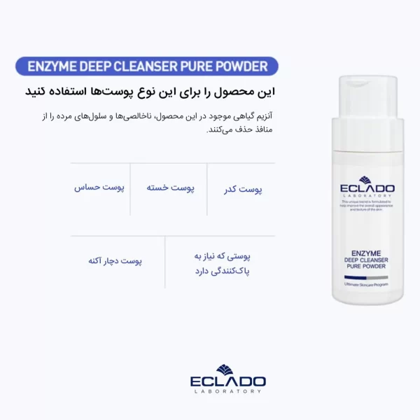 پودر لایه بردار پیلینگ آنزیمی اکلادو